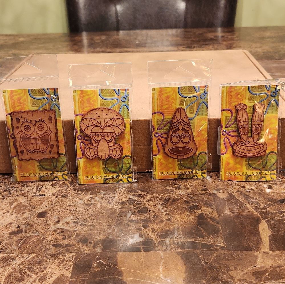 SpongeBob Wooden Pin Set